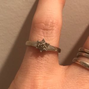 Pave Diamond snowflake ring